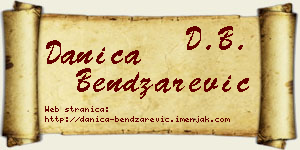 Danica Bendžarević vizit kartica